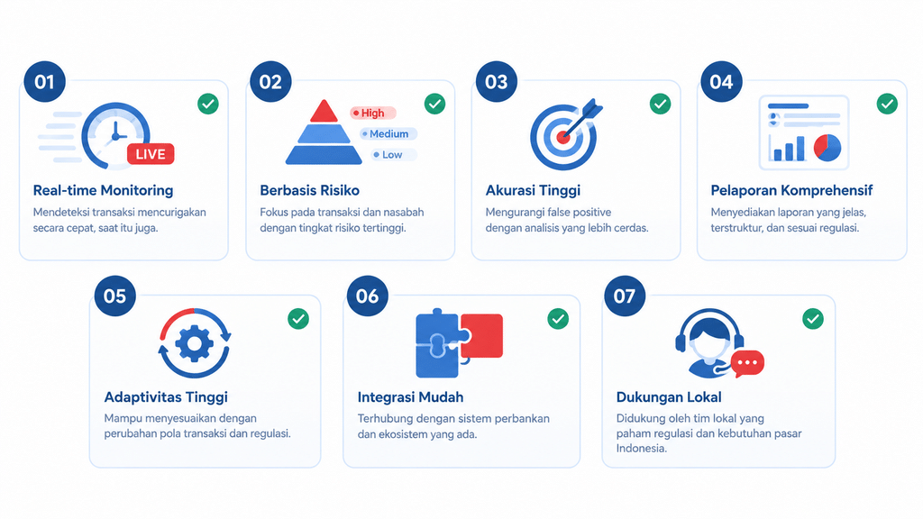 Tujuh kriteria memilih solusi AML transaction monitoring untuk penyedia jasa keuangan